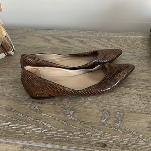 Michael Kors Brown Snakeskin Flats
